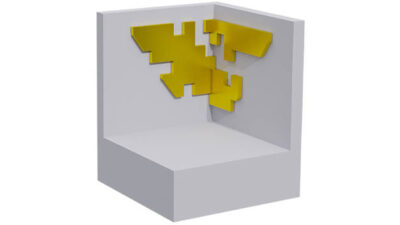 Researchers at Penn State and Sandia National Laboratories optimized and fabricated this design for a metamaterial building block that could enable more efficient optical devices. Courtesy: Lei Kang, Penn State University