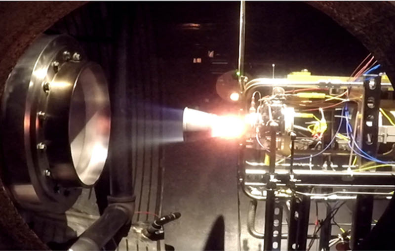 The titanium thruster shown here was 3D-printed on Velo3D’s Sapphire system. It is lighter, smaller, and more cost-effective to build than any other solution developed thus far. Courtesy: Velo3D