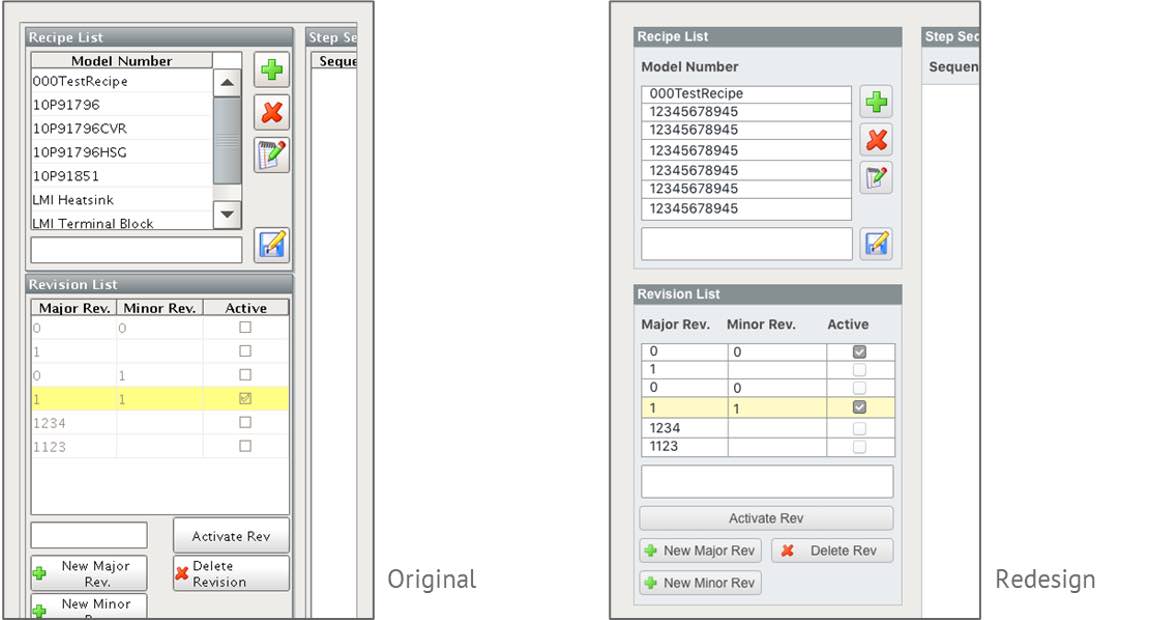 The screen on the right is designed to minimize the user’s cognitive load. Courtesy: Inductive Automation