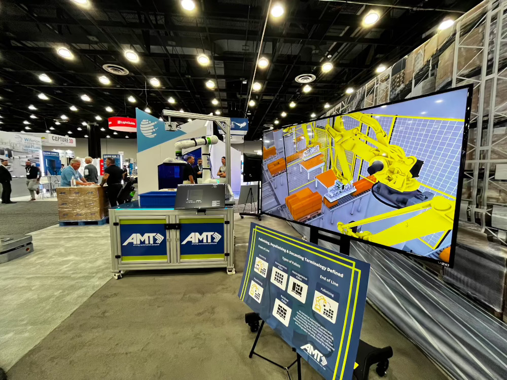 With partner Liberty Reach, AMT showcased smart decanting technology at the Automate Conference and Exhibition hosted by Association for Advancing Automation, June 6-9, in Detroit, Michigan. Courtesy: AMT