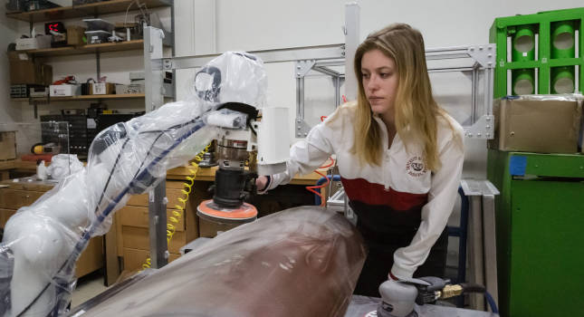 In order to maximize cobots’ potential, though, companies need to strategically integrate them into manufacturing workflows in ways that optimize productivity while reducing worker strain. Courtesy: UW-Madison