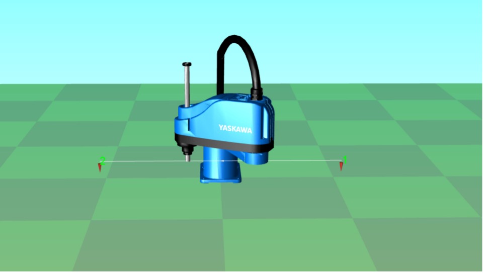 Figure 4: Inverse kinematics for specific path trajectory. Linear trajectory shown. Courtesy: Yaskawa America Inc.