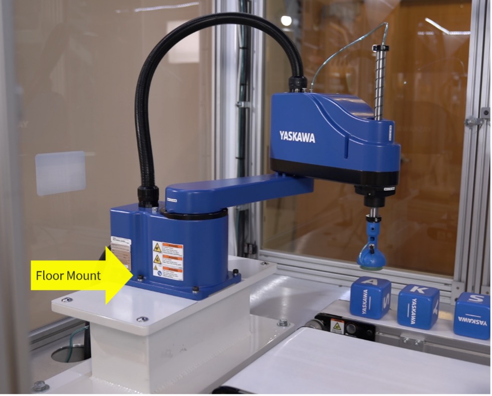 Figure 8: SCARA with simple floor mount. Courtesy: Yaskawa America Inc.