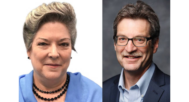 Roberta Nelson Shea of Universal Robots and Jeff Burnstein of A3 are selected for the 2023 Joseph F. Engelberger Robotics Awards. Courtesy: Universal Robots, A3
