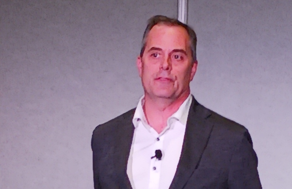 Craig Henry, US industry manager - IntraLogistics, at Siemens Industry Inc., explained about “Centralized design and management of multiple AGV types,” at ProMat 2023, held March 20-23 in Chicago, and organized by MHI. Courtesy: Siemens, Control Engineering
