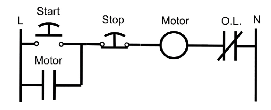 Figure 3: Example of a three-wire "hold-in' circuit. Courtesy: Automation LLC
