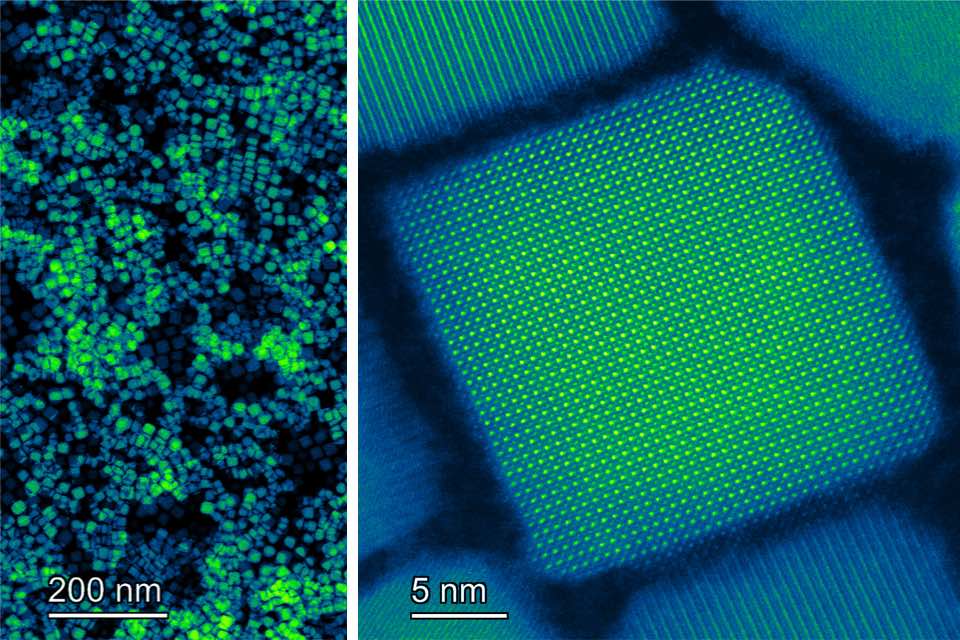 Microscopic imaging shows the size uniformity of the perovskite nanocrystals. Courtesy: Massachusetts Institute of Technology (MIT)