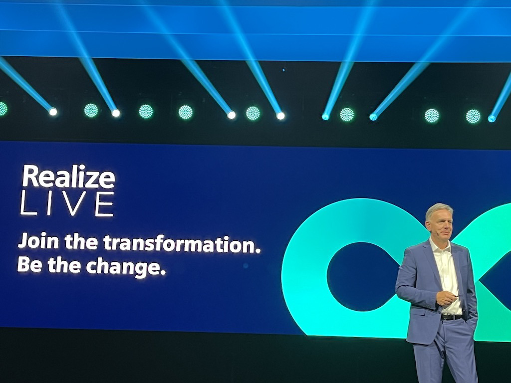 Tony Hemmelgarn, president and CEO of Siemens Digital Industries Software, at Siemens Realize Live 2023. Courtesy: Chris Vavra, CFE Media and Technology