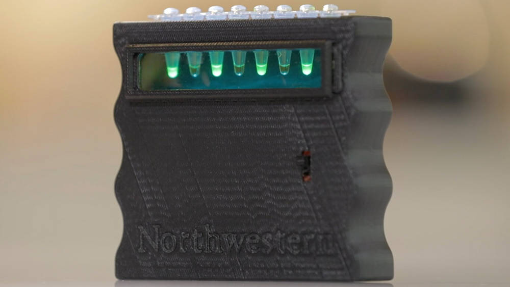 The copper and lead tests will be based on ROSALIND, the handheld platform which uses cell-free biosensors and a one-drop sample to provide an easy-to-read positive or negative result. Courtesy: Northwestern University