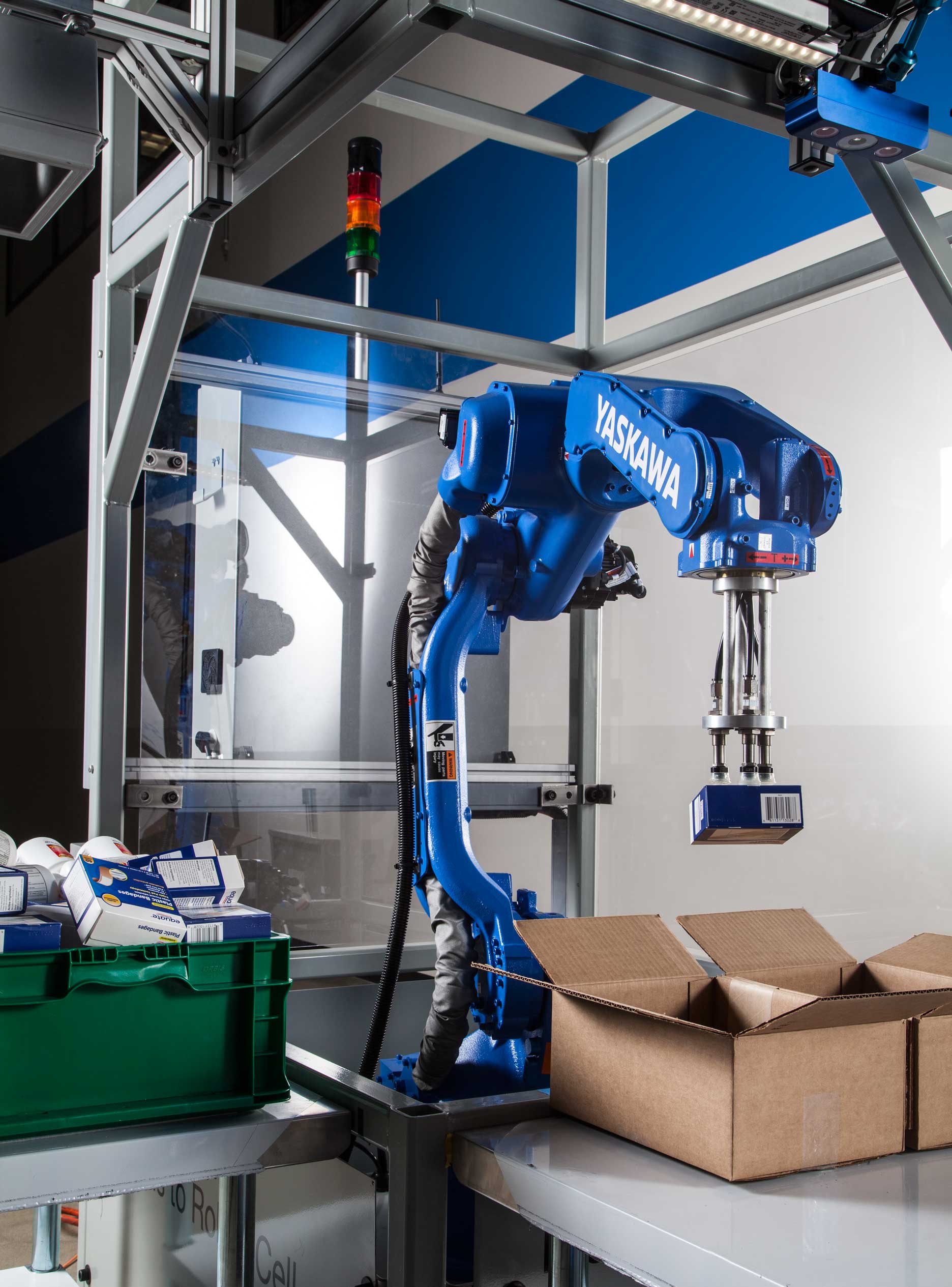 Figure 6: Pick-and-place robots can be used for storage and picking applications. Courtesy: Yaskawa America Inc.