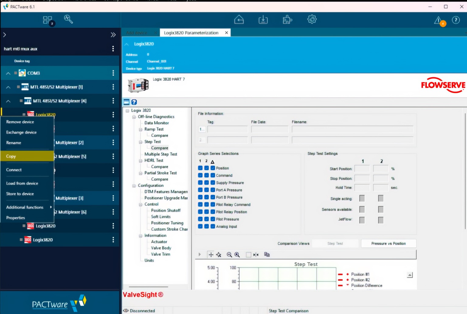 Adding additional valves using the copy-and-paste method. 