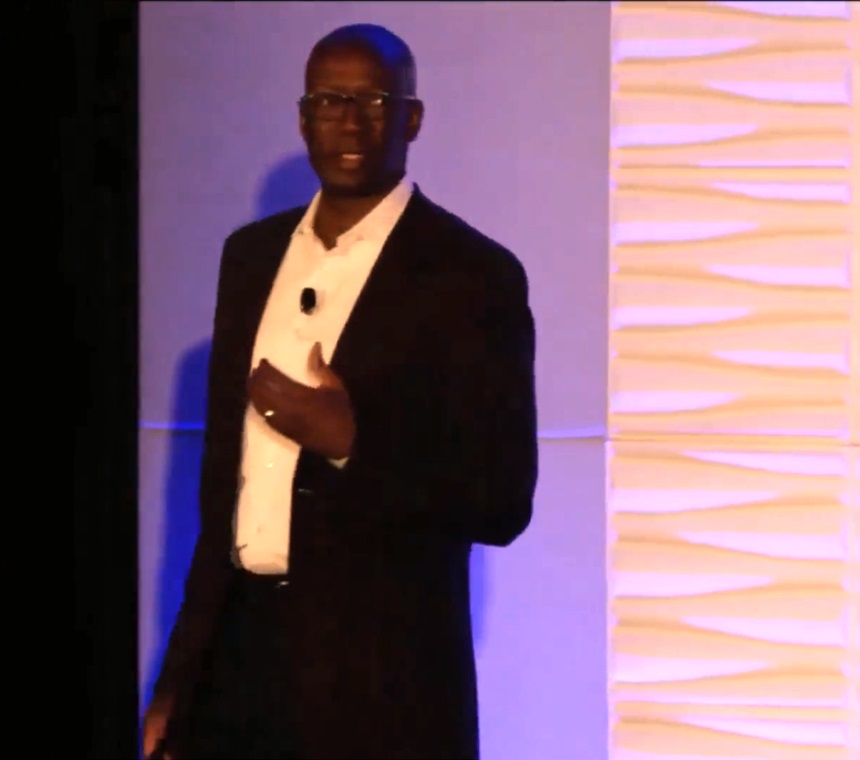 Figure 11: Ellis Jones, sustainability leader and independent director, TimkenSteel Co. (and 35 years at Goodyear) shared sustainability leadership tips at LNS IX2023, The Industrial Transformation Event. Courtesy: Control Engineering, LNS Research 