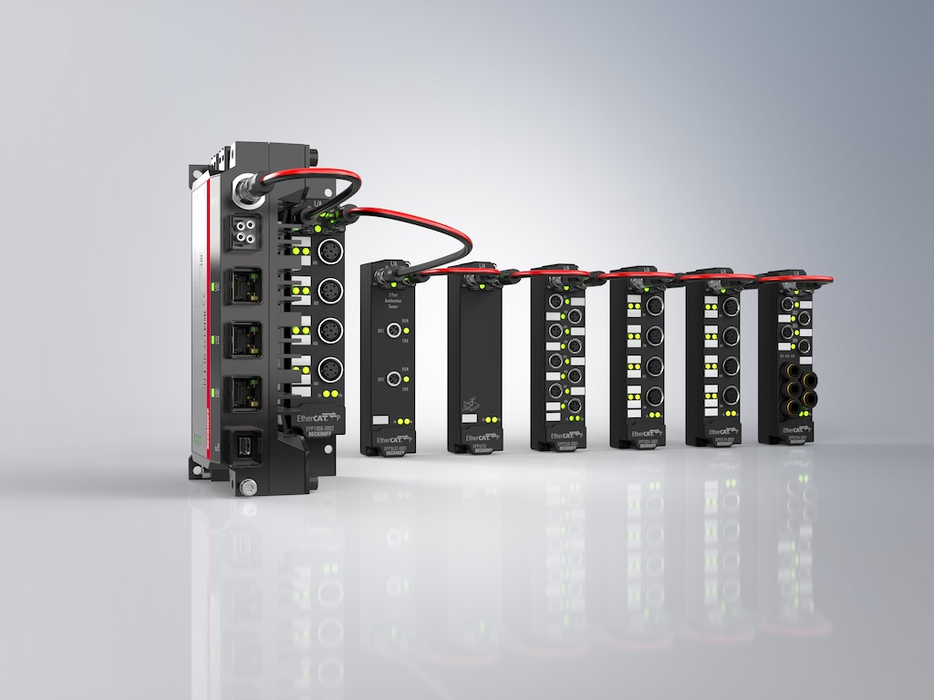 Figure 1: The C7015 Industrial PC from Beckhoff is an IP65/67 device with EtherCAT P ports, so it supports a range of applications from simply adding IoT functionality to complete machine control. 