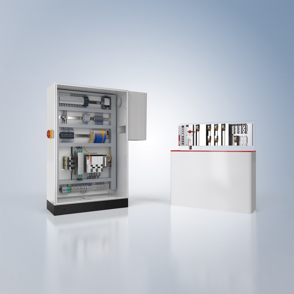 Figure 5: Cabinet-free machine designs using the MX-System can reduce overall machine footprint by up to 70% and slash the number of control components required by a factor of 10. 