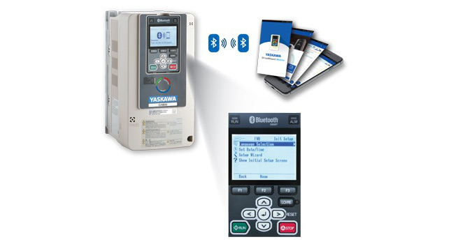 Accessing the VFD’s HMI via a wireless or Bluetooth connection to adjust settings or collect diagnostic data can negate the need to suit up with personal protective equipment (PPE). This is because the operator can access the HMI without opening the enclosure containing the VFD. Courtesy: Yaskawa