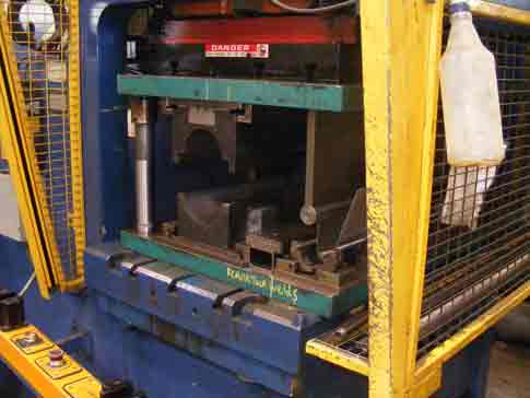 This 175-ton hydraulic press was severely damaged by lightning, necessitating repair or replacement of many key components, including the automation system. AutomationDirect’s Do-more series PLC CPU module and its high-speed counter module interfaces to t