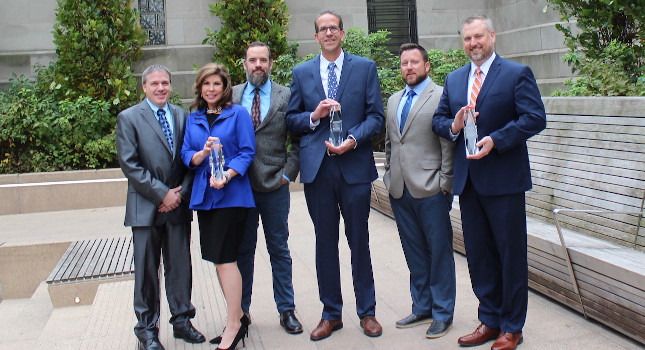 Left to right: Steven Schneebeli, lead and director of engineering/IT at Malisko Engineering; Nancy Lange, co-founder and COO at Malisko Engineering; Matt Scott, lead and director of mentorship at Malisko Engineering; Dave Blaida, president and CEO at Matrix Technologies; Jeremy Gibbs, director of sales and marketing, Matrix Technologies; Jeff Buck, vice president of engineering at Automationnth. Courtesy: Katie Spain, CFE Media and Technology