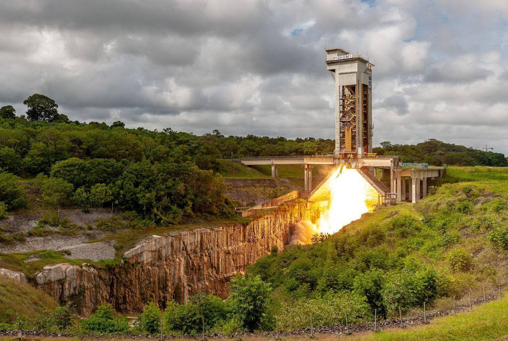 Figure 1: The rocket test stand at Guiana Space Centre (CSG), French Guiana. Courtesy: ESA-CNES-ARIANESPACE