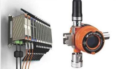 Bedrock Automation (left) says it has rethought the industrial control system (ICS) in light of the latest technology advanced and methane detection (right) is a safety and regulatory issue in the oil and gas and other industries. Courtesy: Bedrock Automa