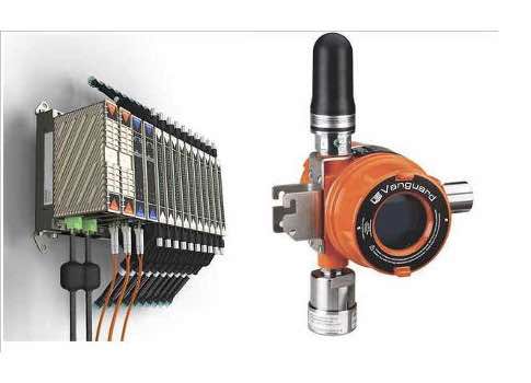 Bedrock Automation (left) says it has rethought the industrial control system (ICS) in light of the latest technology advanced and methane detection (right) is a safety and regulatory issue in the oil and gas and other industries. Courtesy: Bedrock Automa