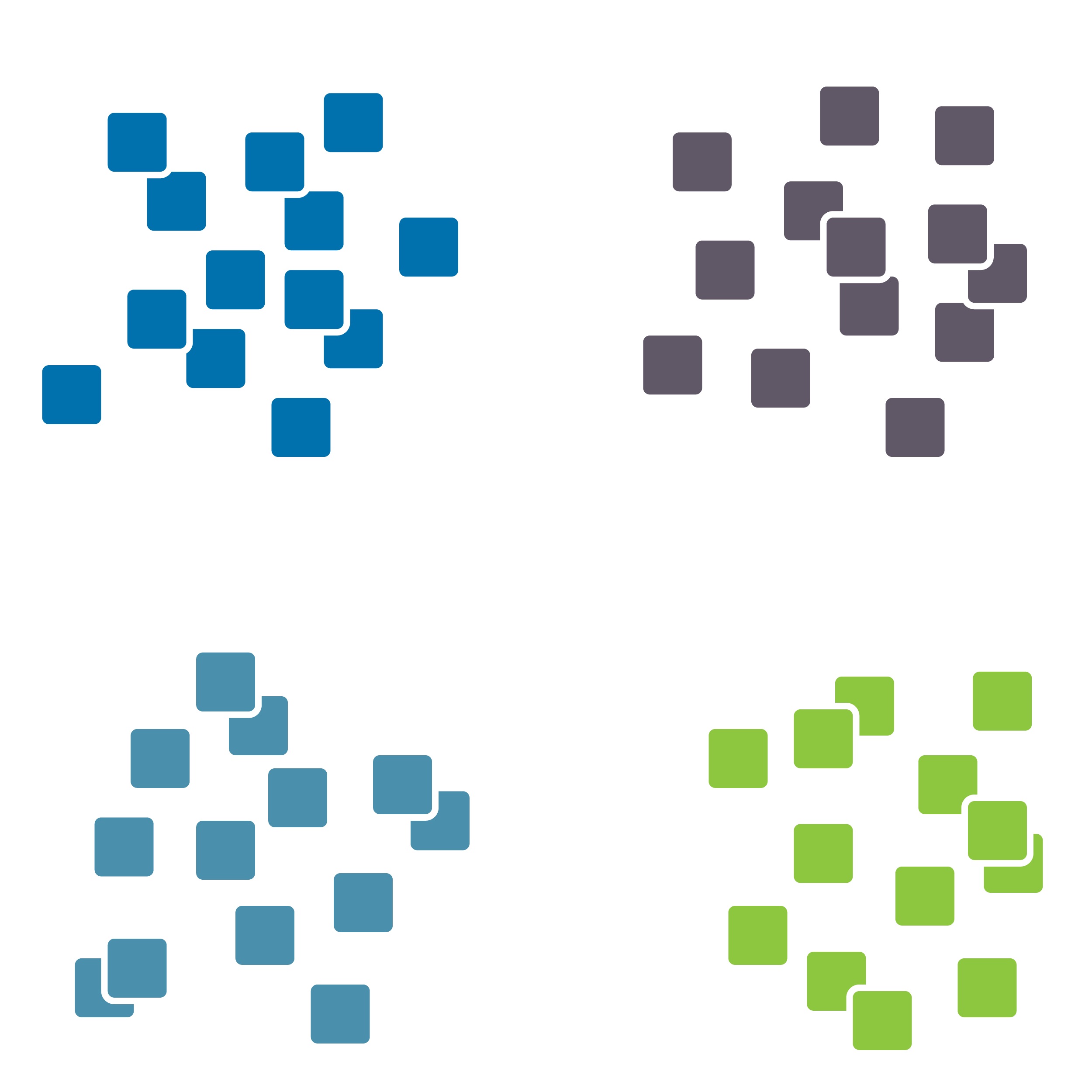 Figure 1: Groups of parts can be categorized using color, but what if the number of relevant parameters are too many to be displayed using traditional visualization techniques? Courtesy: Inductive Automation