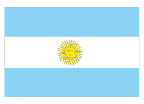 Flag of Argentina. Courtesy: CIA World Factbook