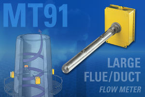 The MT91 flow meter features a smart digital flow transmitter and advanced thermal dispersion technology. Courtesy: FCI