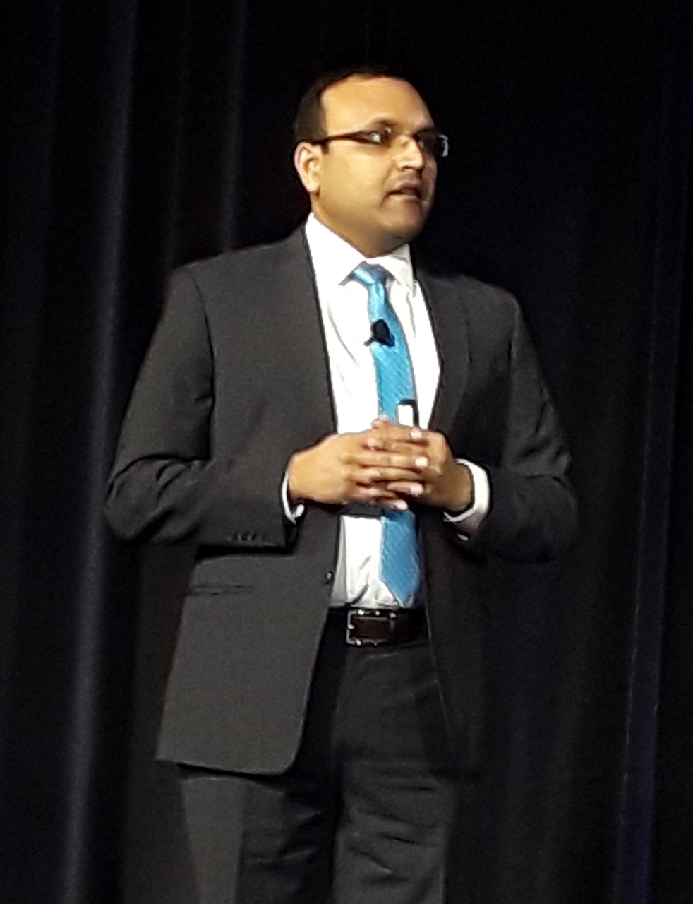 Nihar Satapathy delivers the keynote at the ARC Advisory group Forum in Orlando on Feb. 5. Courtesy: Mark T. Hoske, CFE Media
