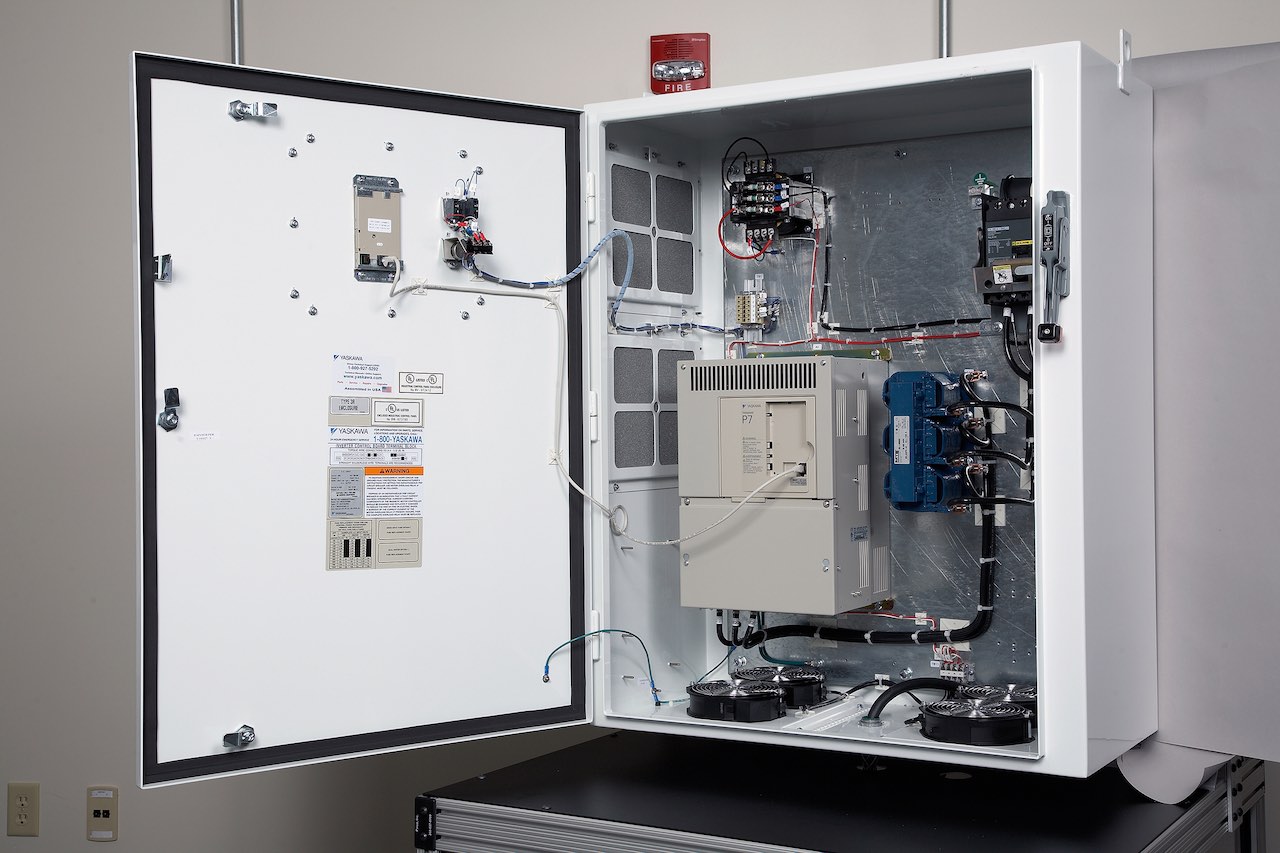 Figure 1. Bypass and configured packages include a replaceable variable frequency drive. Courtesy: Yaskawa