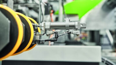 Figure 2: To monitor the wear of a shock absorber in a pneumatic cylinder for example, the edge gateway would analyze the end-stroke sensor signals to evaluate the cushioning efficacy. Courtesy: Emerson