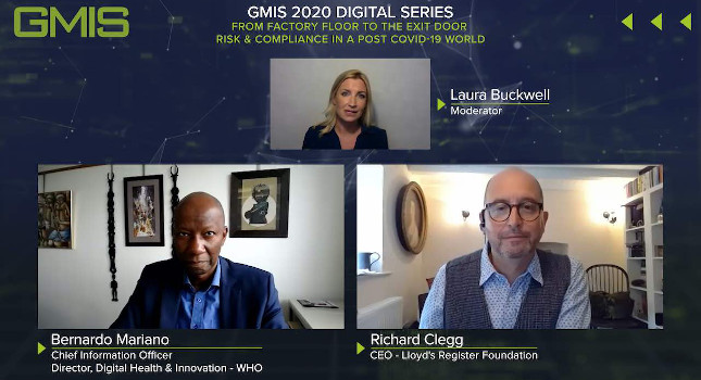 C-level executives of the World Health Organisationa and Lloyd's Register Foundation speak at the Virtual Edition of the Global Manufacturing and Industrialization Summit (GMIS). Courtesy: GMIS