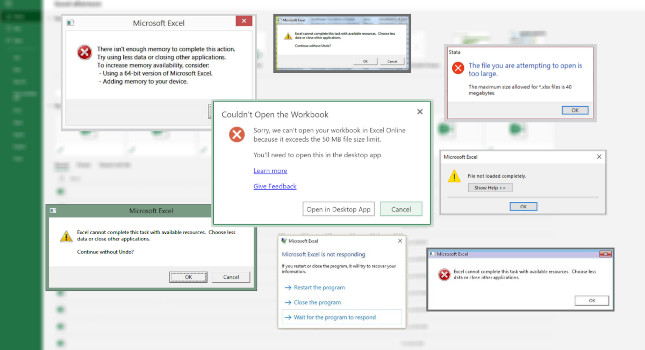 Spreadsheets were not designed to analyze process data, leading to difficulties.