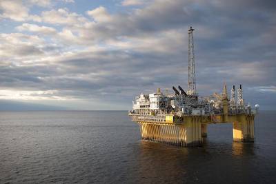 The Troll C platform is off the coast of Norway. Water depth through this field is typically 300 to 350 m. Courtesy: Øyvind Hagen, Statoil