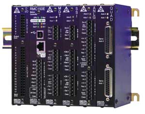 Figure 3: This 8-axis electro-hydraulic motion controller provides direct interfaces to position and pressure sensors and can connect to other systems via Ethernet or serial ports. Courtesy: Delta Computer Systems Inc.