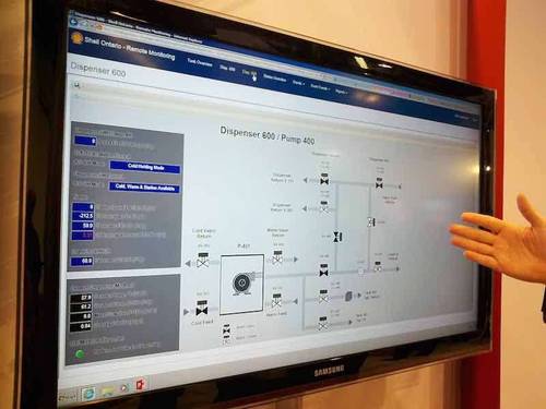 Rockwell Automation digital oil field capabilities were shown at Automation Fair 2014 in Anaheim, as with this remote monitoring software applied to a Shell Ontario pump-dispensing application. Courtesy: CFE Media, Control Engineering, Mark T. Hoske