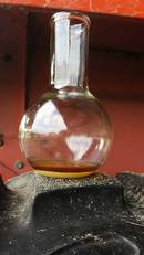 Hot extraction of kerogen showing two phases. Courtesy: Linden Duncan