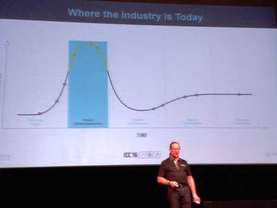 Steve Hechtman, founder and CEO of Inductive Automation, said MQTT is an enabling technology within the Ignition software. He made the comments at Inductive Automation’s Ignition Community Conference (ICC) 2016 in Folsom, Calif. Courtesy: Mark T. Hoske, C