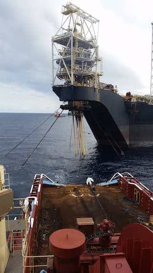 Figure 2: The issue of crossed mooring lines can be a design issue, but it ultimately has to resolved as a maintenance issue. Courtesy: InterMoor