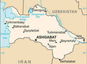 Map of Turkmenistan. Courtesy: CIA World Factbook