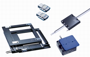 Variety of piezo-ceramic motion control devices for use in biomedical applications: XY microscope stage, miniature stage, RodDrive pusher, and sub-miniature slides. Source: Zebra Communications for Physik Instrumente L.P.