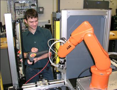 ABB Robotics technical training classes at Fox Valley Technical College