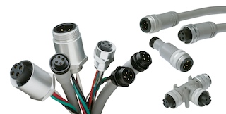 Molex's Brad modular power solutions features feeder circuits up to 30A and molded drop cables for branch power distribution up to 15A. Courtesy: Molex