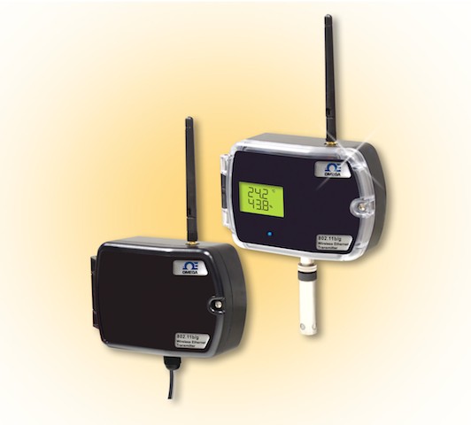 The W-series wireless transmitters are designed to measure analog voltage and current, temperature, humidity and barometric pressure. Courtesy: Omega Engineering