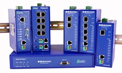 B+B Electronics expanded its industrial-grade Elinx Ethernet Extenders with models that include PoE+ and network management capabilities. Courtesy: B+B Electronics