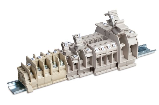 Touch-safe ring lug terminal blocks. Courtesy: Weidmuller