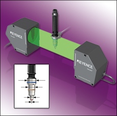 The TM-3000 2D Optical Micrometer is designed to combine the functionality of a laser scan micrometer, machine vision system and optical comparator into a single device. Courtesy: Keyence