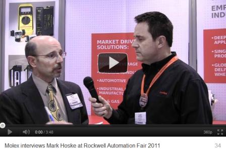 Larry Wegner, Molex, interviews Mark T. Hoske, Control Engineering content manager, CFE Media, in a brief YouTube video, posted by Molex.