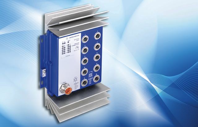 PoE Octopus switches by Belden require less space than switches with an external power supply and are easier to install and maintain. Courtesy: Belden