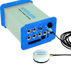 Kistler's CDS-GPS is a data logger with built in GPS for longitudinal vehicle dynamics testing applications and offers an update rate of 100 Hz. Courtesy: Kistler