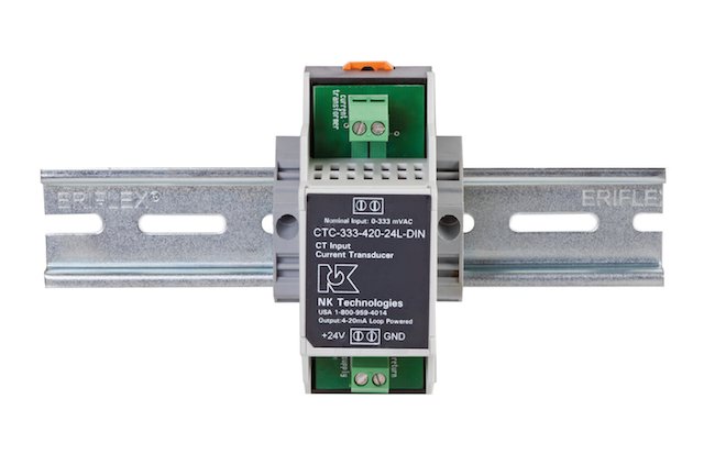 NK Technologies' CTC Series Signal Converters allow users to convert a CT Signal to a standard 4-20mA two-wire, loop-powered signal easily. Courtesy: NK Technologies